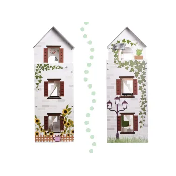 Domek dla lalek drewniany LULILO FLORO boho LED 78cm