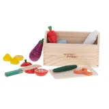 Kolorowe drewniane warzywa z magnesami do nauki krojenia