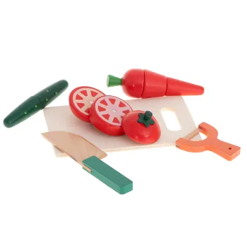 Zestaw edukacyjny z warzywami i deską do krojenia dla dzieci