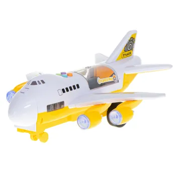 Pojazdy budowlane i samolot – idealny komplet do kreatywnej zabawy