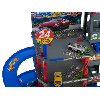 Parking samochodowy garaż wielopoziomowy piętrowy stacja benzynowa myjnia