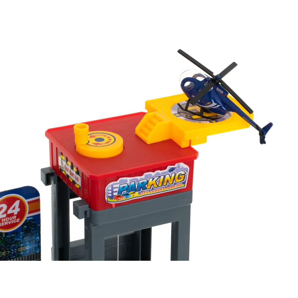 Realistyczny parking z miejscem na kolekcję samochodzików dziecięcych