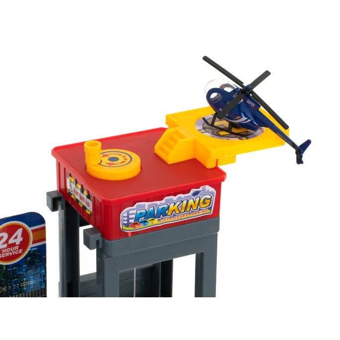 Realistyczny parking z miejscem na kolekcję samochodzików dziecięcych