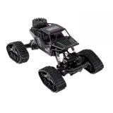 Czarny samochód RC Rock Crawler 4x4 z dużymi oponami terenowymi