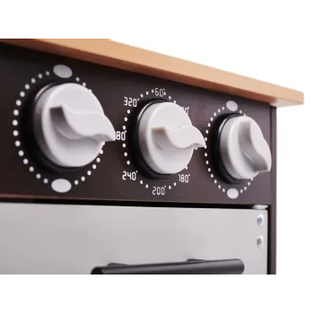 kreatywna kuchnia dla dzieci MDF ze zlewozmywakiem, lodówką i marchewkami na rzepy