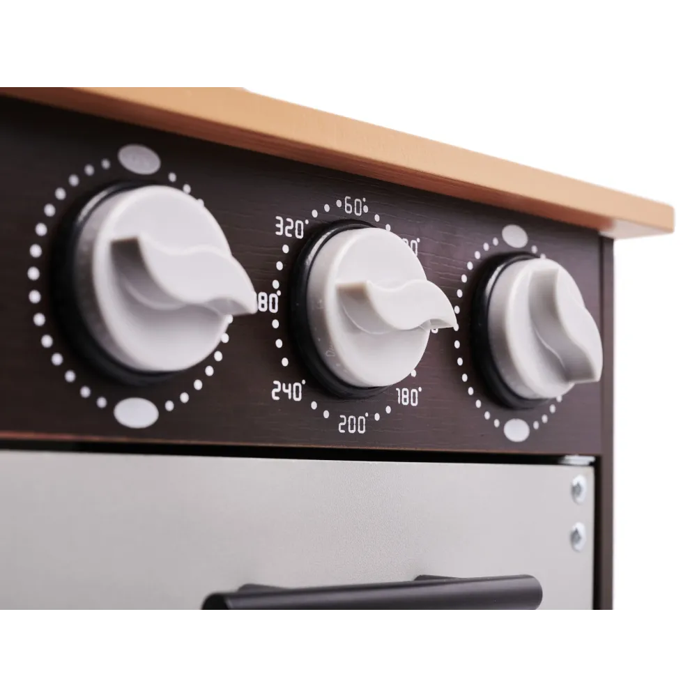 kreatywna kuchnia dla dzieci MDF ze zlewozmywakiem, lodówką i marchewkami na rzepy