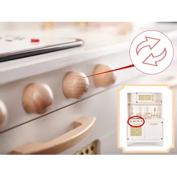 Kreatywna kuchnia retro do nauki domowych obowiązków przez zabawę