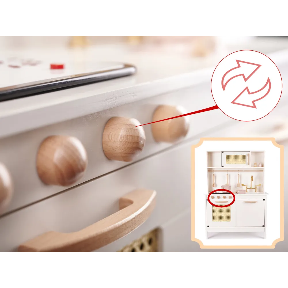 Kreatywna kuchnia retro do nauki domowych obowiązków przez zabawę