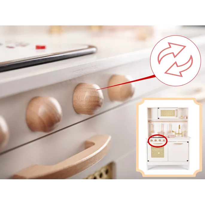 Kreatywna kuchnia retro do nauki domowych obowiązków przez zabawę