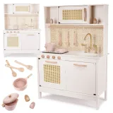 Zestaw akcesoriów kuchennych do drewnianej kuchni boho dla dzieci