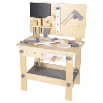 Kolorowy warsztat z drewna dla chłopca i dziewczynki, rozwój manualny