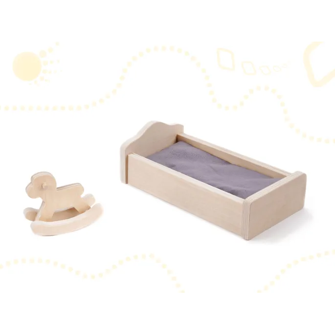 Drewniany domek do samodzielnego montażu z 10 mebelkami