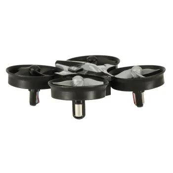 Czarny dron JJRC H36 na dłoni prezentujący kompaktowe wymiary