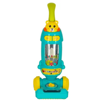 Zabawka edukacyjna – niebieski odkurzacz pionowy z dźwiękiem dla dzieci