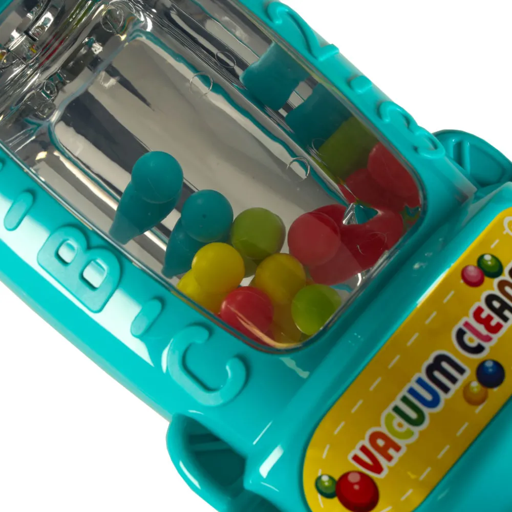 Solidna konstrukcja odkurzacza pionowego zabawki dla dzieci w niebieskim kolorze
