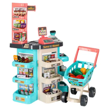 Edukacyjny zestaw do zabawy w supermarket z aż 47 elementami
