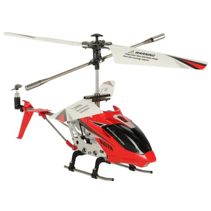 Model SYMA S107H w czerwonym kolorze, gotowy do startu