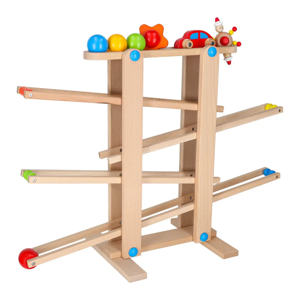 Kulodrom z naturalnego drewna i kolorowymi kulkami XXL