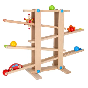 Drewniany tor kulkowy XXL rozwijający logiczne myślenie u dzieci