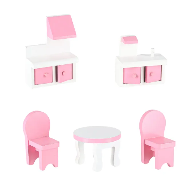 Zestaw dla dzieci: domek dla lalek 70 cm z LED