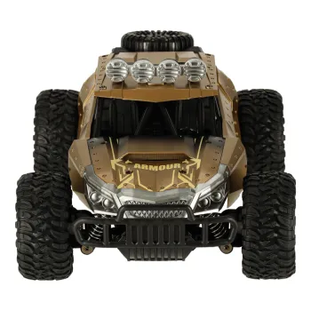 Widok samochodu RC z cieniowanym malowaniem i oświetleniem dachowym