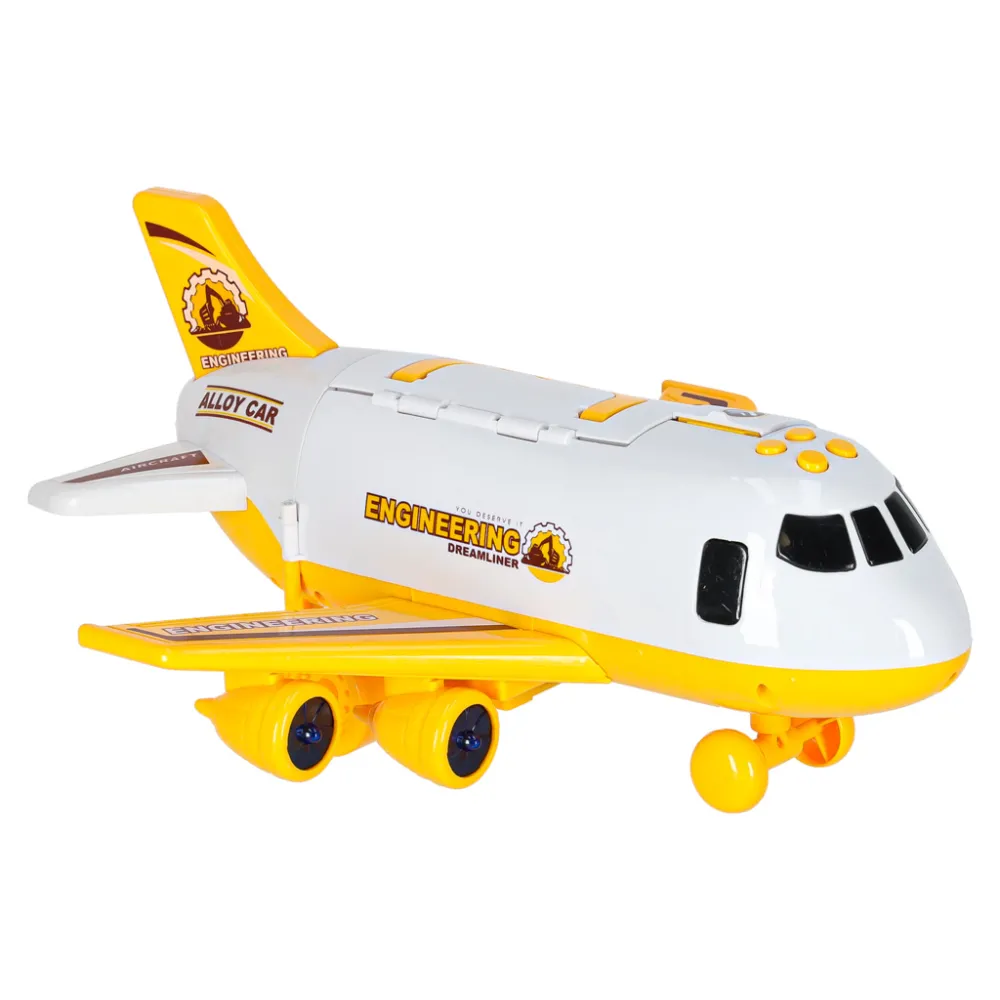 Realistyczne efekty świetlne i dźwiękowe w rozkładanym samolocie zabawkowym