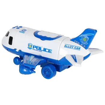 Zestaw policyjny dla dzieci z samolotem i autami do zabawy