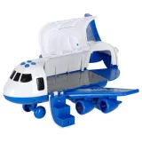 Kompletny zestaw samolot transporter z autkami i znakami drogowymi