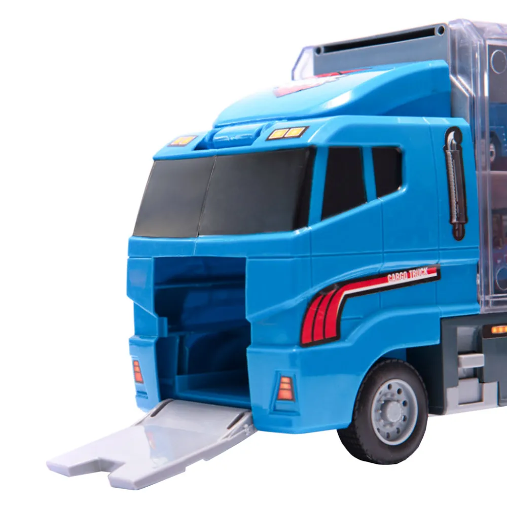 Metalowe auta ratunkowe dołączone do ciężarówki TIR dla dzieci