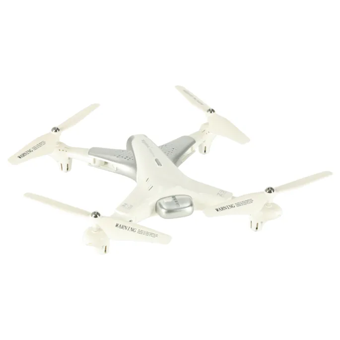 Widok z góry na drona SYMA Z3 z rozłożonymi śmigłami podczas lotu