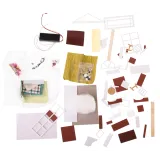 Opakowanie zestawu domek dla lalek salon LED 8008-A, idealne na prezent