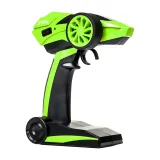 Zielony model auta RC Rock Crawler HB na tle naturalnego otoczenia