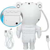 Astronauta z ruchomymi ramionami i projekcją świetlną