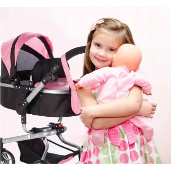 Wózek spacerowy głęboki Spacerówka Gondola 2w1 CiemnyRóż G2