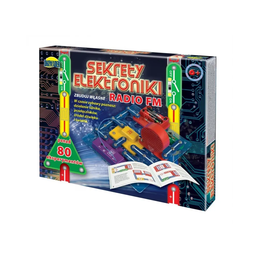 Zestaw Sekrety Elektroniki Radio FM z elementami do nauki i eksperymentów