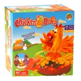 Zabawka kura z jajkami i piórkami do gry rodzinnej