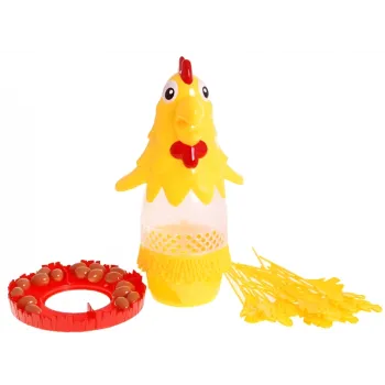 Elementy gry zręcznościowej Chicken DropG2 na białym tle