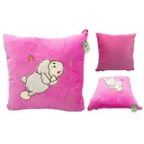 Różowa poduszka pluszowa z motywem owieczki 35x35 cm dla dzieci