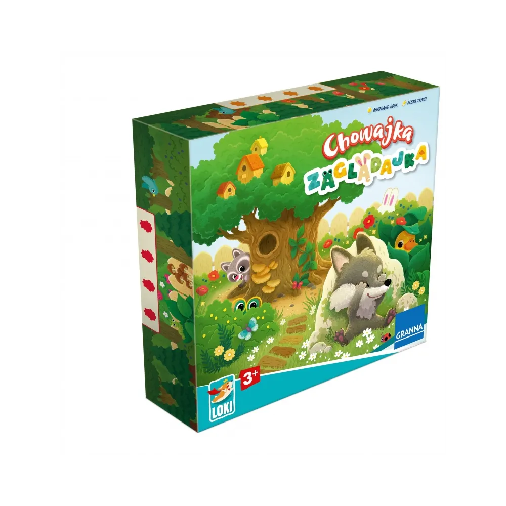 Zestaw gry planszowej Chowajka Zaglądajka z figurkami i planszami