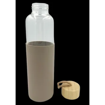 Szklany Bidon Butelka na Wodę Beżowe Etui 550 ml G2