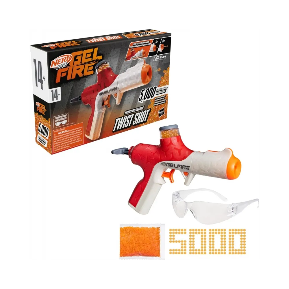 Nowoczesna wyrzutnia Nerf PRO GELFIRE z zestawem naboi do szybkiej gry