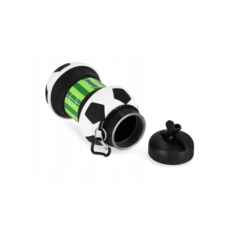 Bidon silikonowy dla dzieci o sportowym designie składany do kompaktowej formy