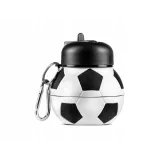 Praktyczny bidon dziecięcy z uchwytem karabińczykiem w kształcie piłki nożnej