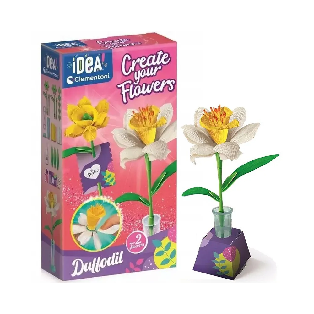 Zestaw edukacyjny Mini Fabryka kwiatów Żonkile Narcyz Clementoni dla dzieci