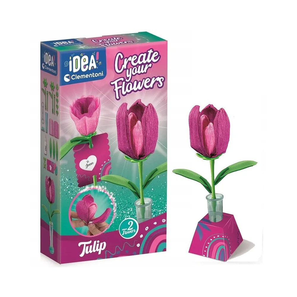 Zestaw do samodzielnego tworzenia kwiatów tulipanów dla dzieci