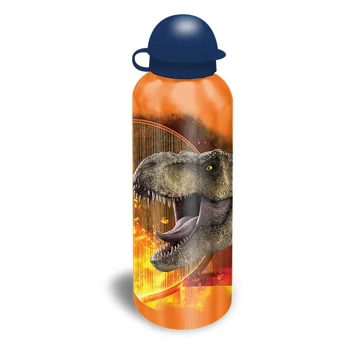 Aluminiowy bidon Jurassic World 500 ml w intensywnym pomarańczowym kolorze