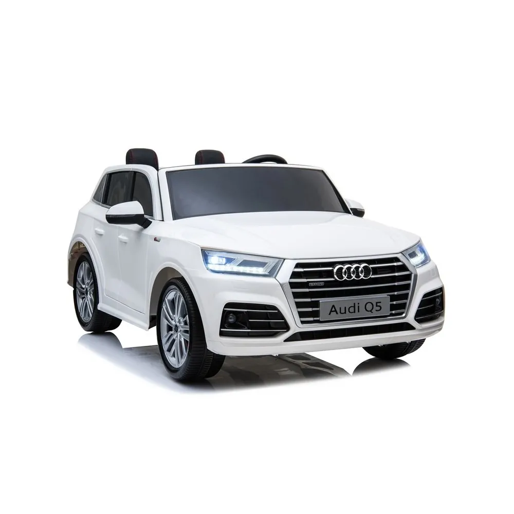 Białe Audi Q5 dla dzieci na akumulator z dwoma siedzeniami