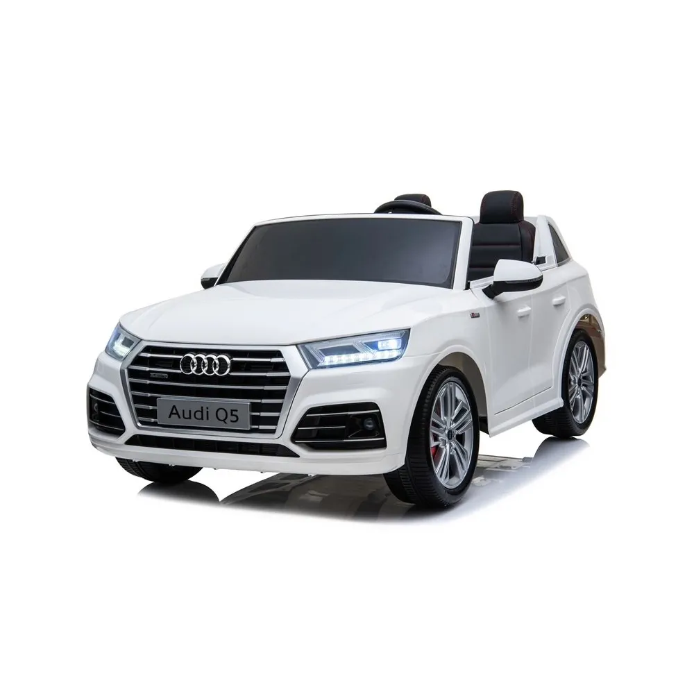 Auto na akumulator Audi Q5 białe z podświetlaną deską rozdzielczą