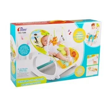 Bujany fotelik dla dzieci do 3 lat z miękkim siedziskiem i motywem roślinnym