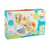 Bujany fotelik dla dzieci do 3 lat z miękkim siedziskiem i motywem roślinnym